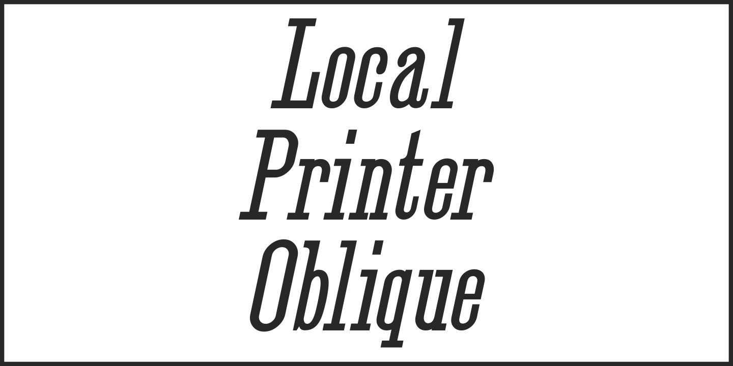 Beispiel einer Local Printer JNL-Schriftart #3